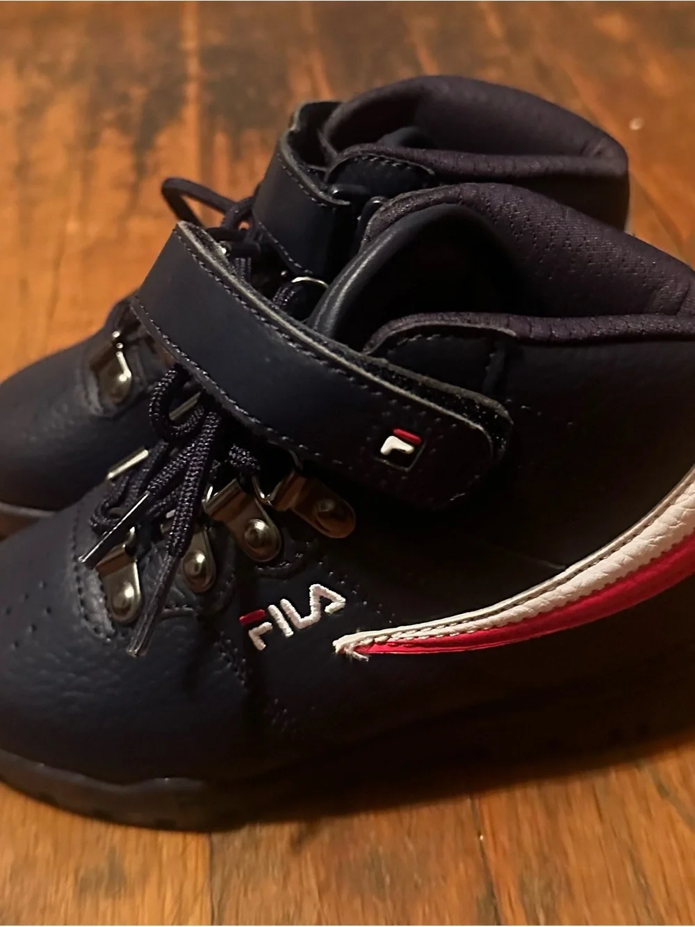 Fila Kids Navy and Black Lace-Up Boots